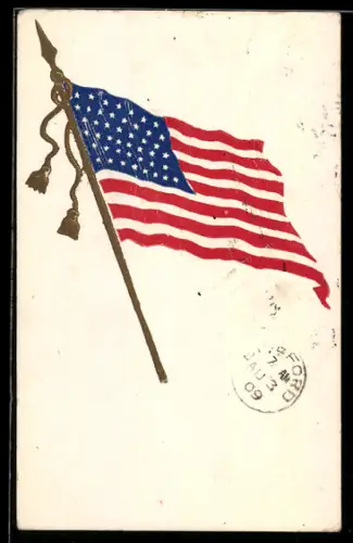 Präge-AK Flagge der Vereinigten Staaten von Amerika