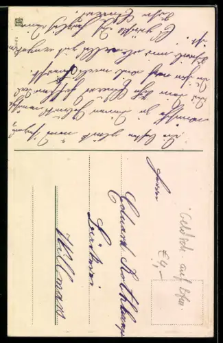 AK Geldscheine mit Kleeblättern, Neujahrsgruss