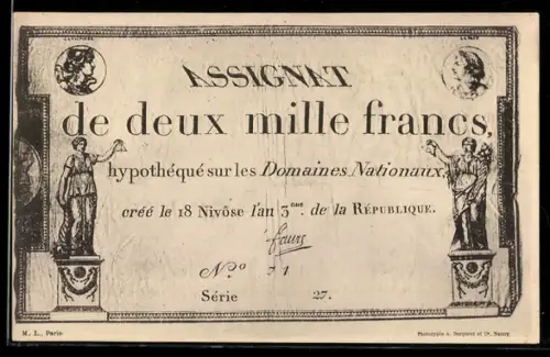 AK Zweitausend Francs-Schein