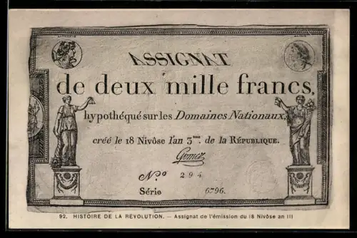 AK Zweitausend Francs-Schein