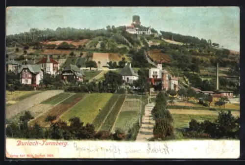 AK Durlach, Blick zum Turmberg