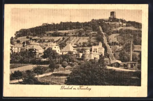 AK Durlach, Durlach mit Turmberg