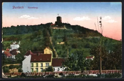 AK Durlach, Blick zum Turmberg