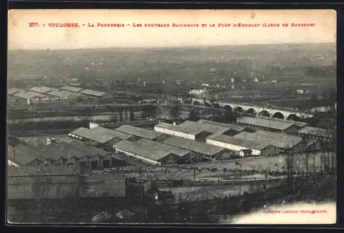 AK Toulouse, La Poudrerie, Les nouveaux bâtiments et le Pont d`Empalot, ligne de Bayonne