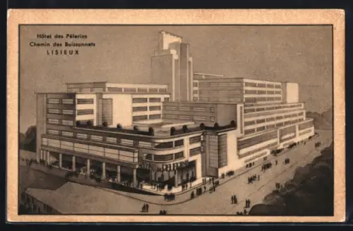 AK Lisieux, Hôtel des Pèlerins sur le Chemin des Buissonnets