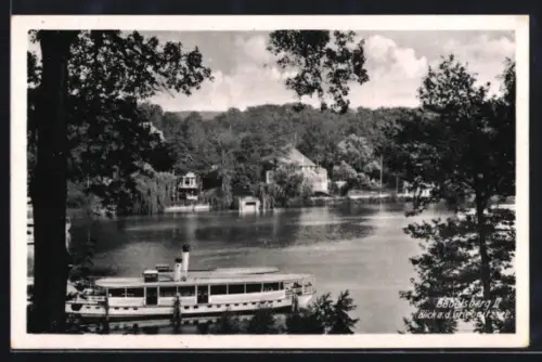 AK Babelsberg, Blick auf Griebnitzsee, Dampfer