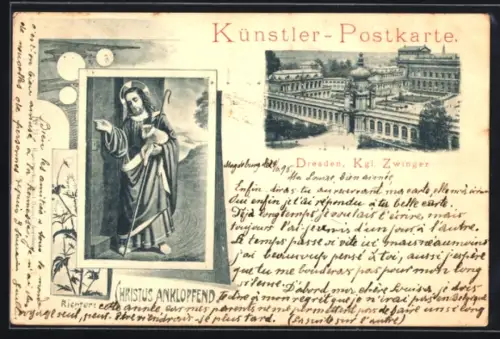AK Dresden, Kgl. Zwinger, Christus anklopfend