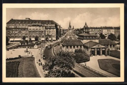 AK Berlin-Schöneberg, Wittenbergplatz, U-Bahnhof, Geschäftshäuser, Strassenpanorama