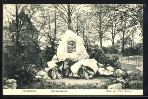 AK Osnabrück, Syradenkmal, Blick zur Vitichanze