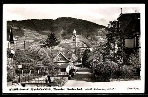 AK Bühlertal /Nördl. Schwarzwald, Kirche Untertal