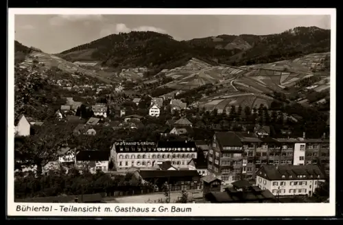 AK Bühl /Bühlertal, Teilansicht mit Gasthaus zum Grossen Baum