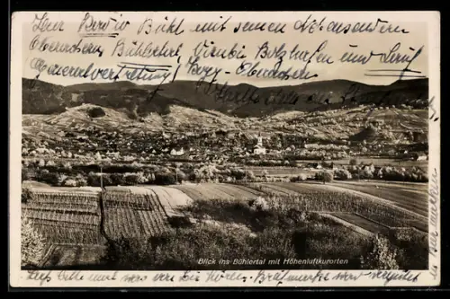 AK Bühl /Bühlertal, Panorama mit Höhenluftkurorten