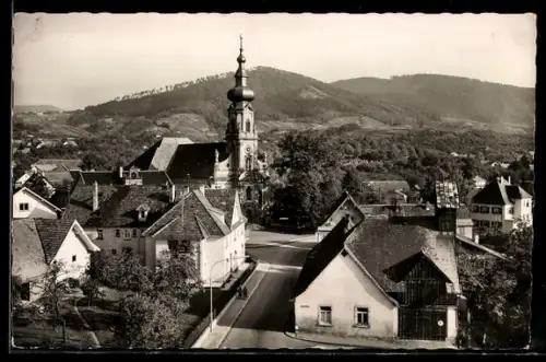 AK Bühl-Kappelwindeck /Baden, Strassenpartie mit Kirche