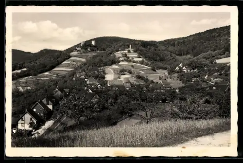 AK Waldmatt, Ortsansicht mit Burg Windeck