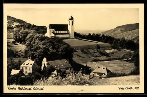 AK Bühlertal im Schwarzwald, Obertal, Kirche Bühlertal