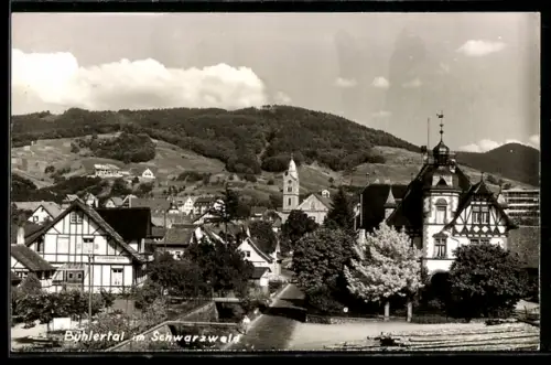 AK Bühlertal, Ortansicht mit Kirche