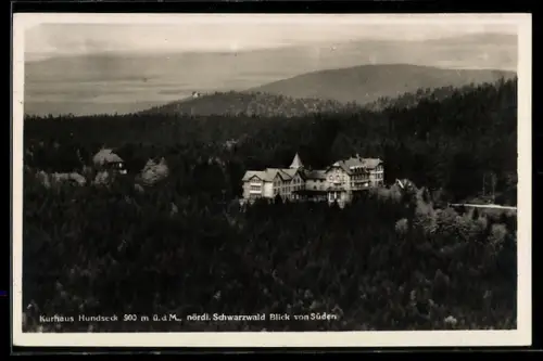 AK Hundseck /Nördl. Schwarzwald, Kurhaus Hundseck, Blick von Süden