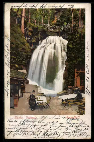 AK Rathen /Sächsische Schweiz, Amselfall, Ausflugslokal