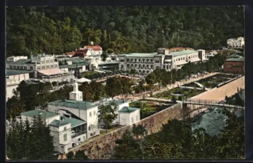 AK Herkulesbad, Panorama aus der Vogelschau