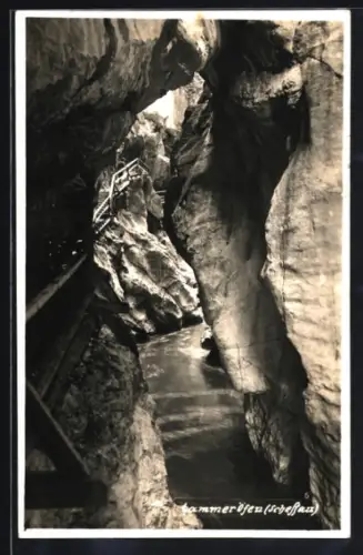 AK Scheffau bei Golling, Lammeröfen, mit Treppe