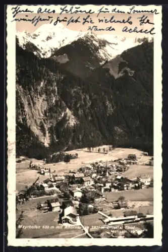 AK Mayrhofen /Zillertal, Panorama mit Ahornspitze
