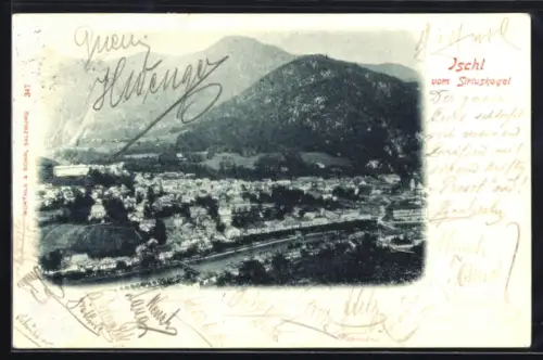 AK Ischl, Ortspanorama, Ansicht vom Siriuskogel