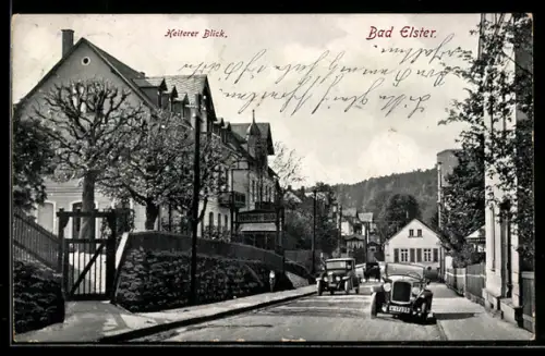 AK Bad Elster, Strassenpartie, Heiterer Blick