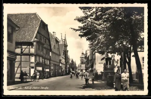 AK Lippstadt, reges Treiben in der Strasse