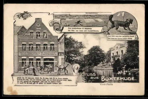 Künstler-AK Buxtehude, Christ. Eberstein Schmiedemeister, Viver-Partie