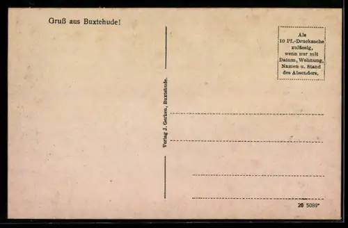 AK Buxtehude, Rathaus und Breitestrasse