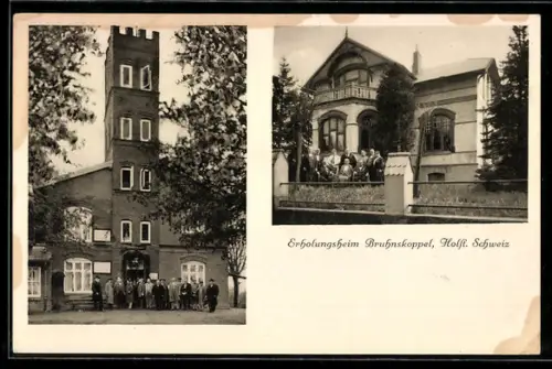 AK Bruhnskoppel /Holst. Schweiz, Erholungsheim, Turm