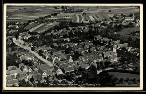 AK Ulm b. Lichtenau, Teilansicht mit Strassenpartie, Fliegeraufnahme
