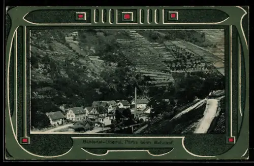 AK Bühlertal, Oberthal, Partie beim Bahnhof