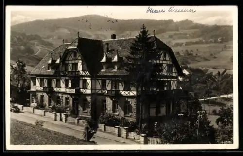 AK Oberbühlertal, Blick auf das Kurhaus Schindelpeter