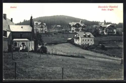 AK Bärenfels-Kipsdorf /Sächs. Erzgeb., Gasthof, Ortsansicht