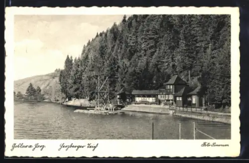 AK Goslar a. H., Herzberger Teich, Badeanstalt