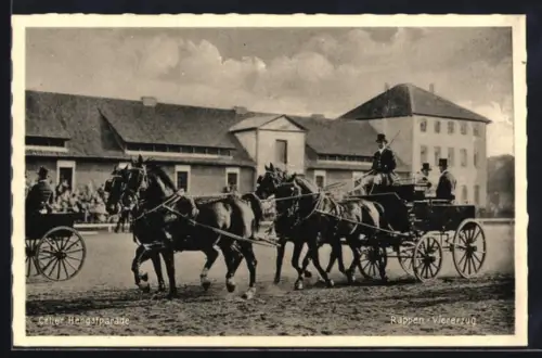 AK Celle, Hengstparade, Rappen-Viererzug