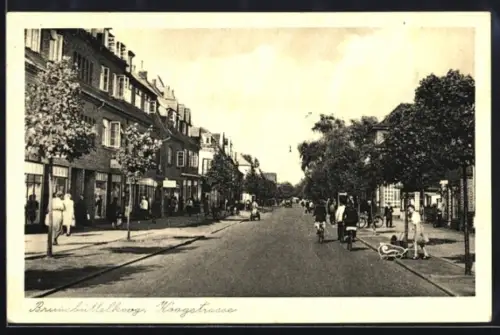 AK Brunsbüttelkoog, Koogstrasse mit Geschäften