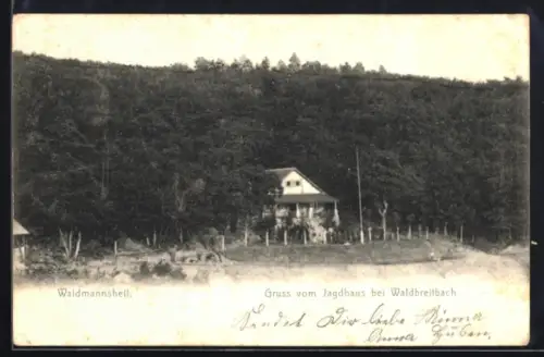 AK Waldbreitbach, Jagdhaus, Panorama
