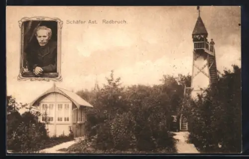 AK Radbruch, Schäfer Ast, Turm, Gartenhaus, Portrait