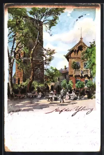 Künstler-AK Carl Biese: Baden-Baden, Gasthaus zur Yburg