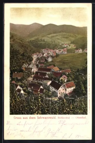 AK Bühl /Bühlerthal, Strassenpartie im Oberthal