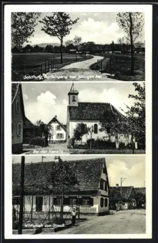 AK Schiftung, Wirtschaft zum Strauss, Kapelle und Dorfeingang