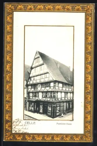 Lithographie Celle, Patrizier-Haus, Passepartout