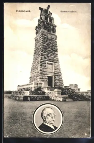 AK Hannover, Partie an der Bismarck-Säule