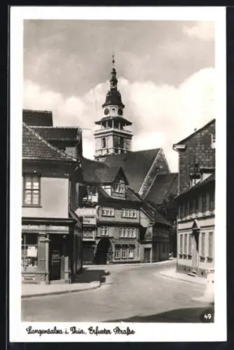 AK Langensalza i. Thür., Partie in der Erfurter Strasse