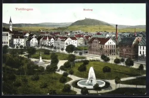 AK Tuttlingen, Totalansicht mit Honberg