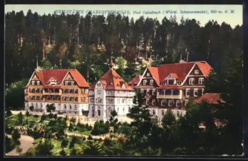 AK Calmbach /Württ. Schwarzwald, Heilstätte Charlottenhöhe
