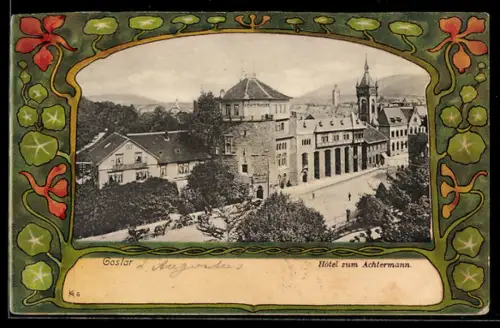 Passepartout-AK Goslar, Hotel zum Achtermann