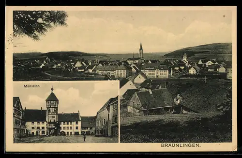 AK Bräunlingen, Mühletor, Teilansicht